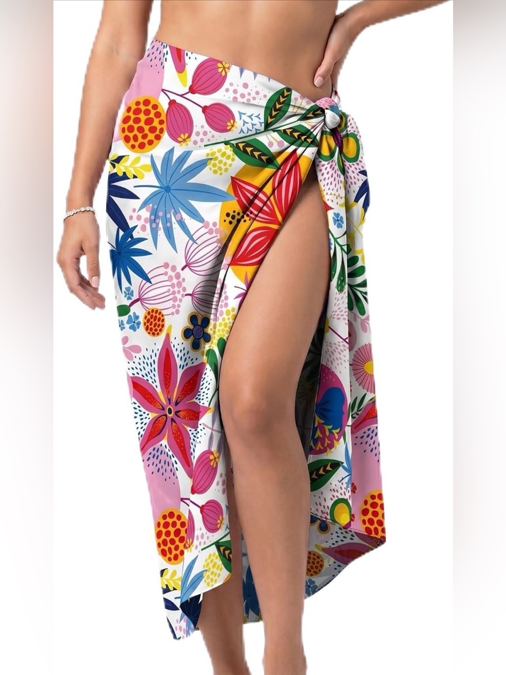 Tropical Floral Sarong or Swim Coverup